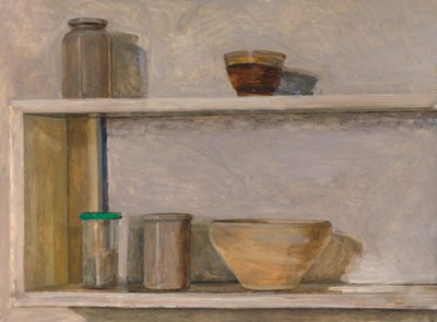 Two Shelves and Bowls by William Packer